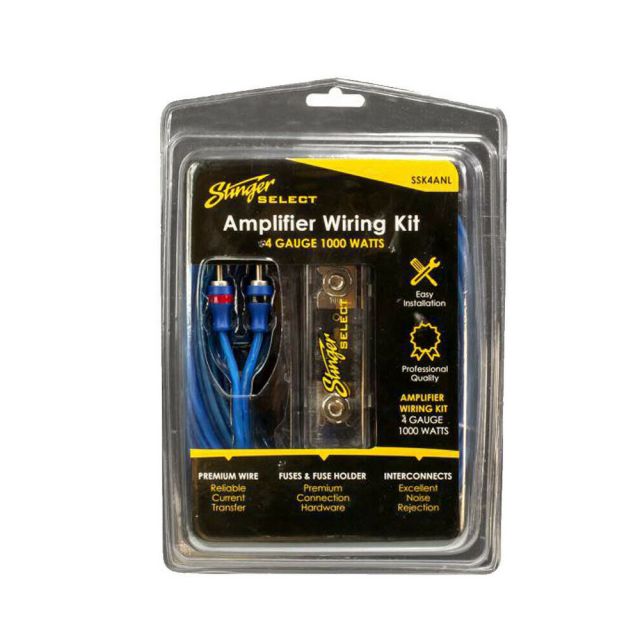 Stinger Select SSK4ANL -  4 Gauge 1000W Complete AMP Wiring Kit