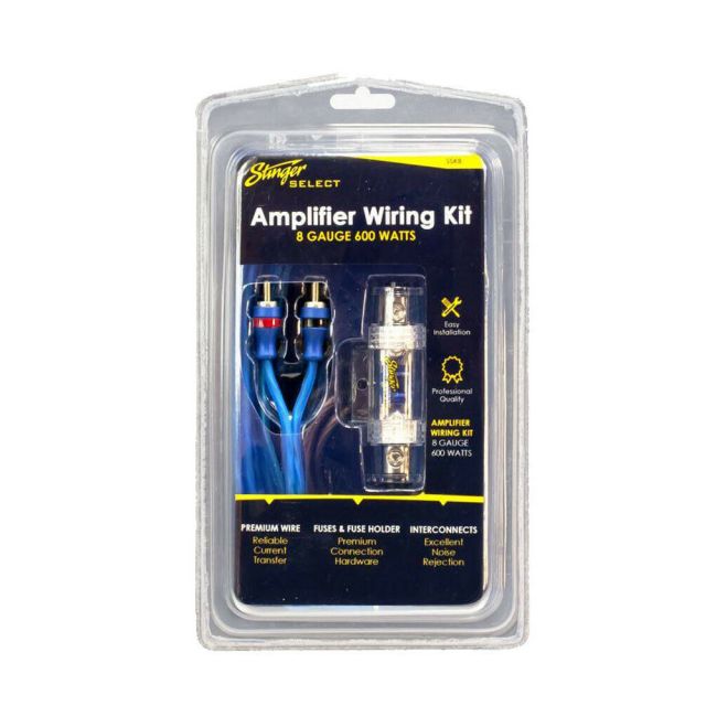Stinger Select SSK8 - 8 Gauge 600W Complete Amplifier Wiring Kit