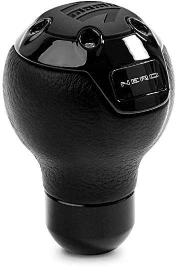 Momo Nero Gear Knob - Standard - Black Leather