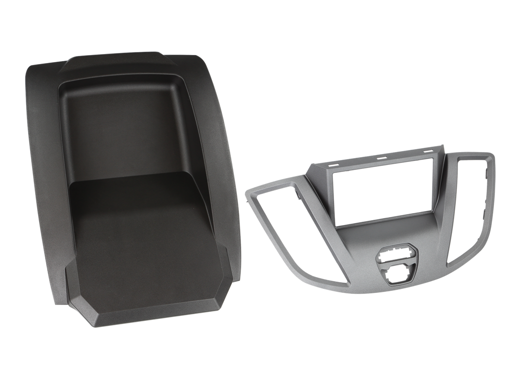 ACV 381114-32-1 - Ford Transit 2015-2019 Grey Double DIN Fascia Kit With Pocket