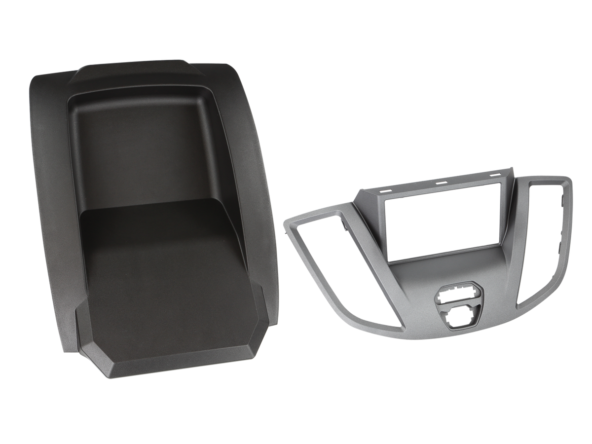ACV 381114-32-1 - Ford Transit 2015-2019 Grey Double DIN Fascia Kit With Pocket