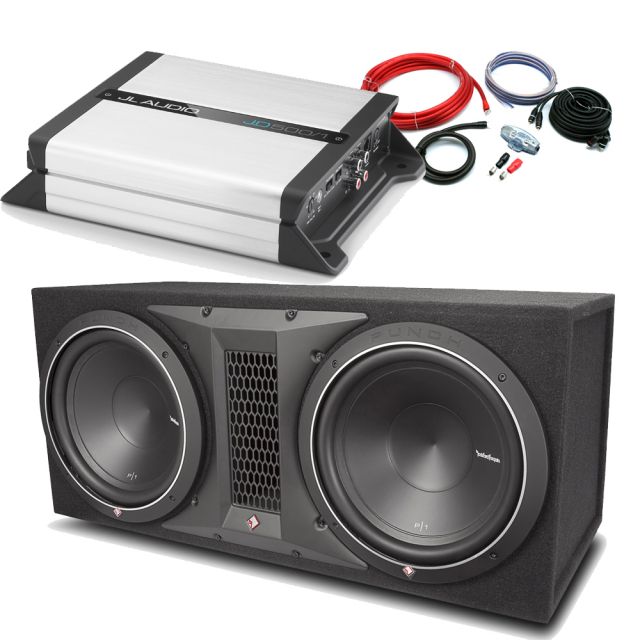 JL Audio JD P1 Punch - 10" Twin P1 Enclosure Bass Package Deal