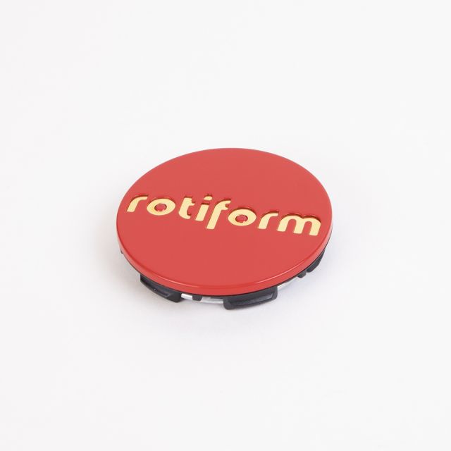 Rotiform Centre Cap - Red with Gold Rotiform Logo (Sold Individually)