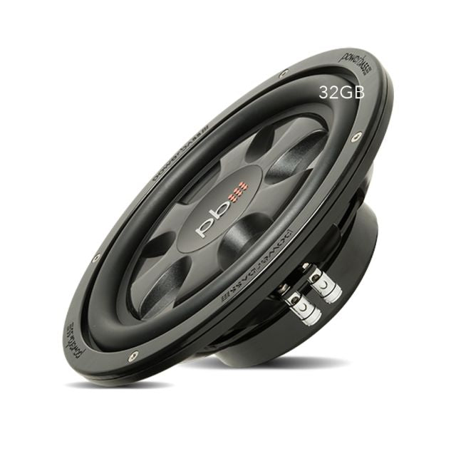 Powerbass S-10TD - 10" Shallow Mount Subwoofer Dual 4 Ohm 550W