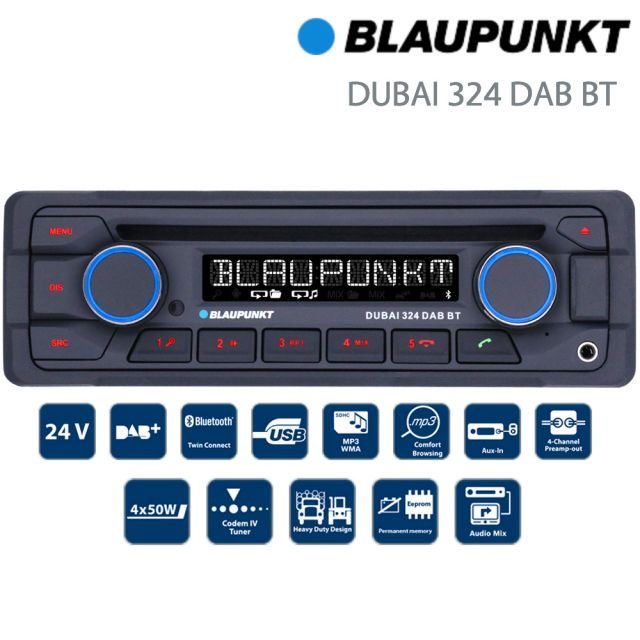 Blaupunkt DUBAI 324DAB-BT - CD MP3 USB AUX Stereo Bluetooth DAB Tuner