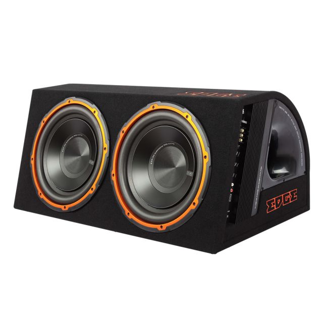 Edge EDB12TA-E0 Twin 12 Inch Active Enclosure Car Subwoofer 1800W