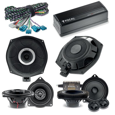 Focal BMW Models 3-Way Amplified Speaker & Underseat Subwoofer Upgrade Package