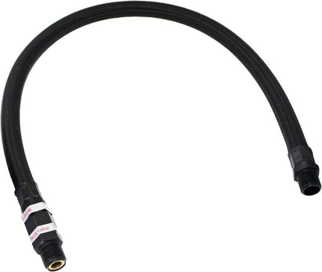 Viair Black Stainless Steel Braided Leader Hoses w/Check Valve 1/4"