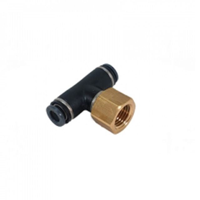 Air Lift 22677 - Tee 1/4" FNPT to 1/4" PTC x 1/4" PTC