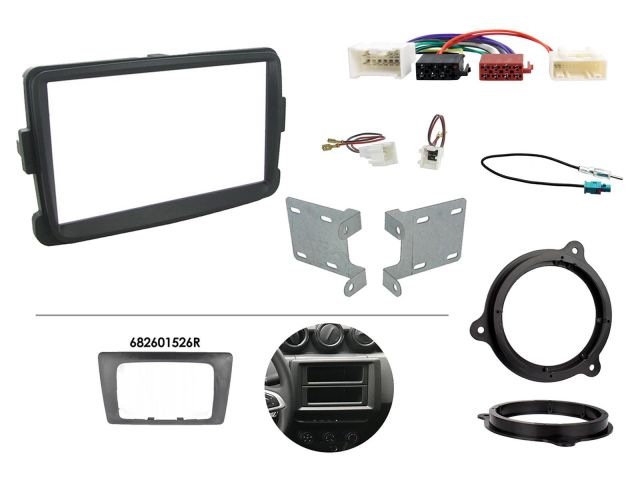 Connects2 CTKDC03 Dacia Duster Sandero 2012-2017 Complete Double Din Stereo Fitting Kit