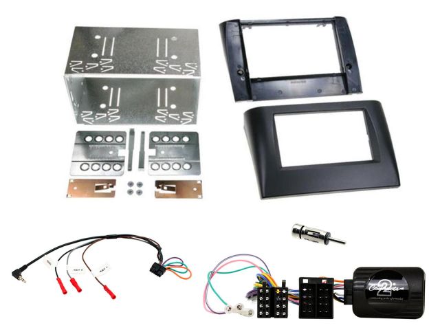 Connects2 CTKFT18 - Fiat Stilo 2001-2008 Matt Black Double Din Fitting Kit