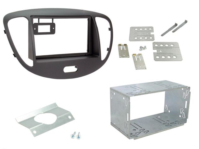Connects2 CT23HY13 - Hyundai i10 2008> Double Din Black Fascia Kit