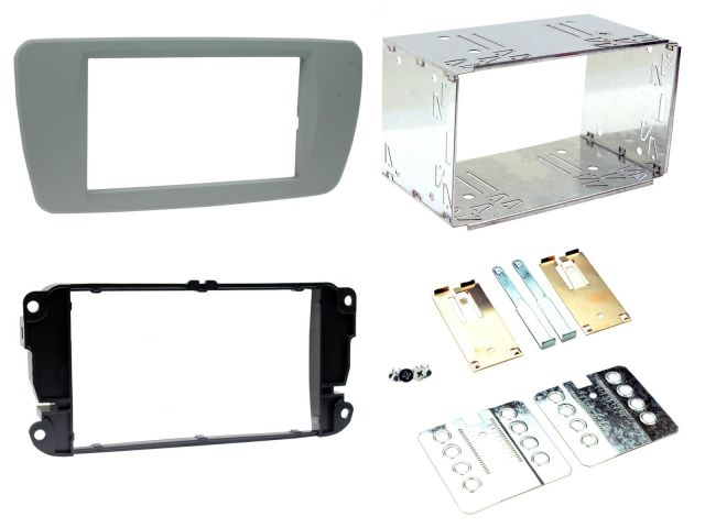 Connects2 CT23ST07 Seat Ibiza 2008> Double Din Silver Fascia Adaptor Kit