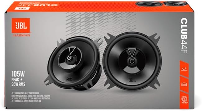 JBL CLUB 44F - 4 Inch 2 Way Coaxial Car Speakers 210W Total Power