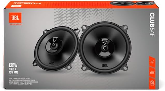 JBL CLUB 54F - 5.25 Inch 2 Way Coaxial Car Speakers 270W Total Power