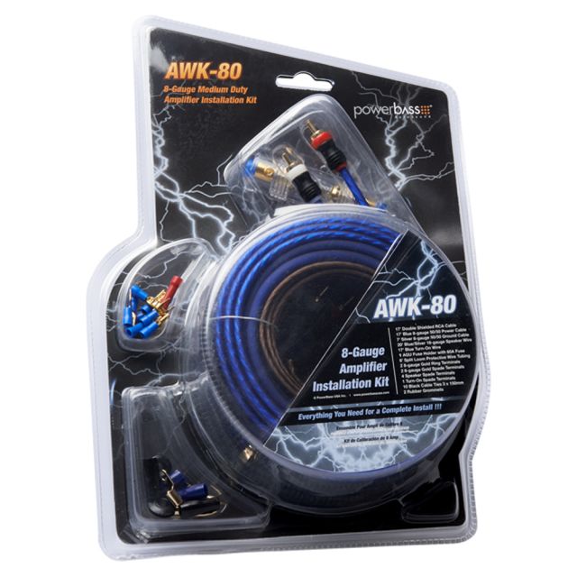Powerbass AWK-80 - Heavy Duty 8 Gauge CCA Wiring Kit