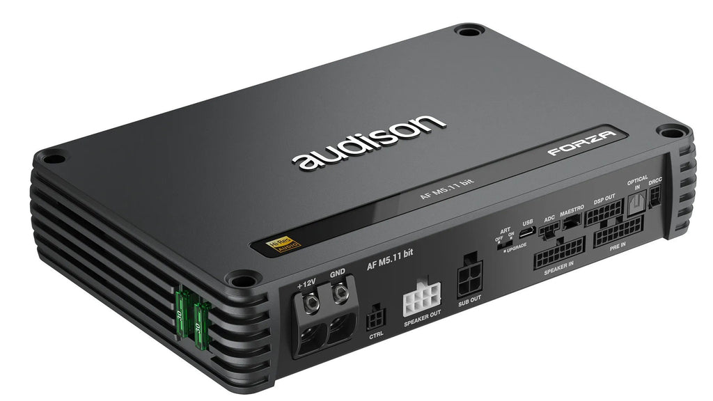 Audison Forza AF M5.11 Bit DSP Amplifier | 1200 W | 11 CH DSP + 4 x 150 W @ 2 ohm + 1 x 600 W @ 2 ohm | D-class Fully Bridgeable