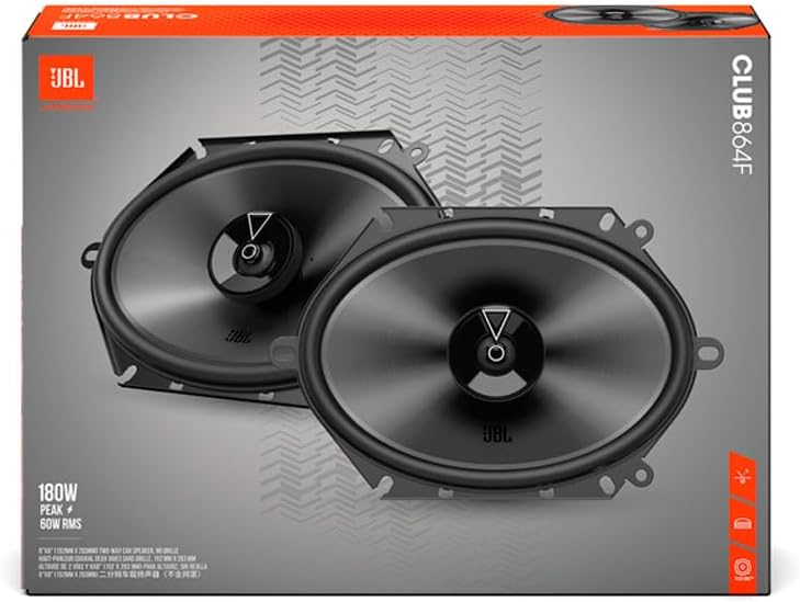 JBL CLUB 864F - 6x9 Inch 2 Way Coaxial Car Speakers 360W Total Power