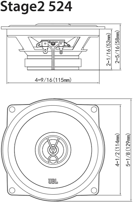 JBL STAGE2 524 - 5.25" 2 Way Coaxial Speakers 420W Total Power