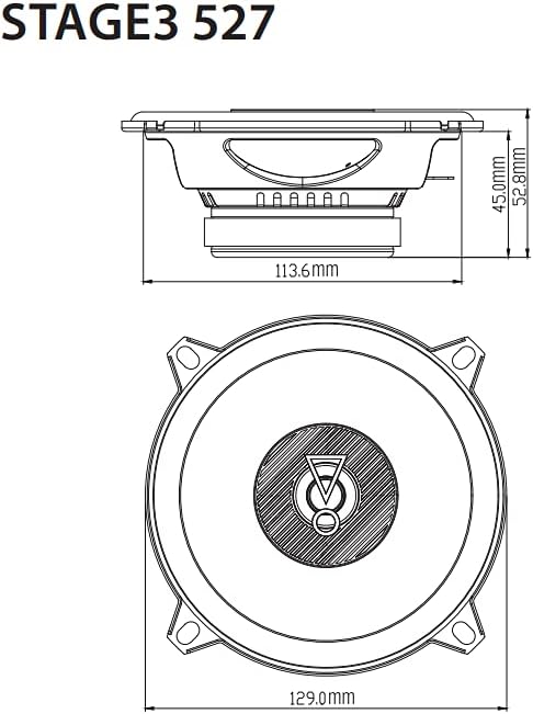 JBL STAGE3 527 - 5.25" 2-Way Coaxial Speakers 400W Total Power