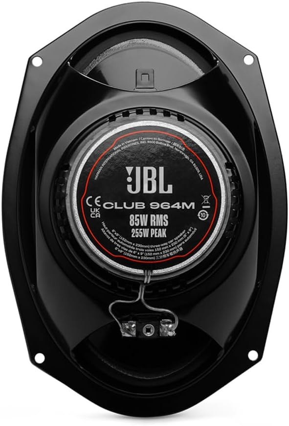 JBL CLUB 964M - 6" x 9" 3 Way Coaxial Shelf Speakers 510W Total Power
