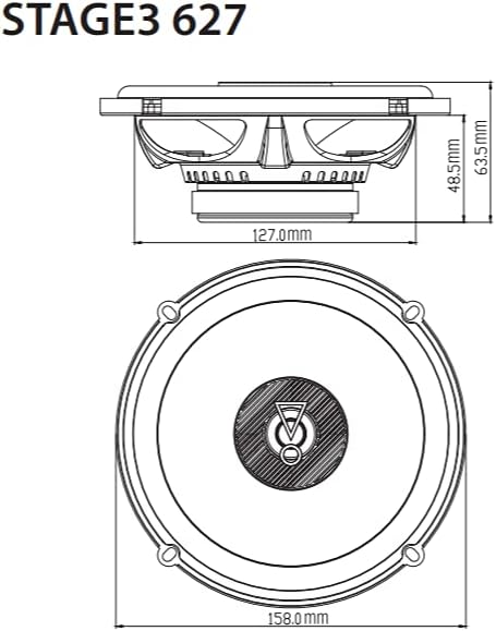 JBL STAGE3 627 - 6.5" 2-Way Coaxial Speakers 450W Total Power