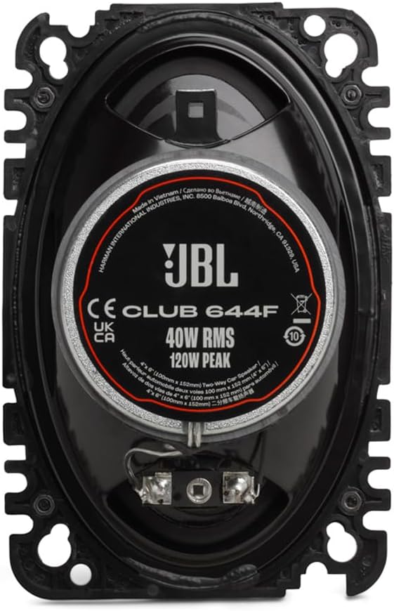 JBL CLUB 644F - 4x6 Inch 2 Way Coaxial Car Speakers 240W Total Power