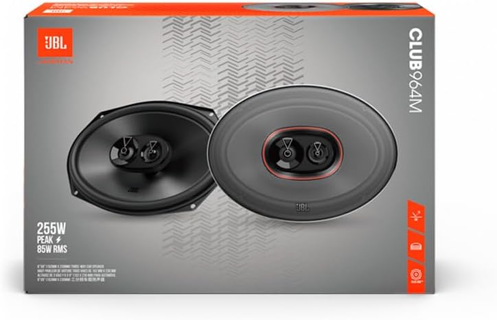 JBL CLUB 964M - 6" x 9" 3 Way Coaxial Shelf Speakers 510W Total Power