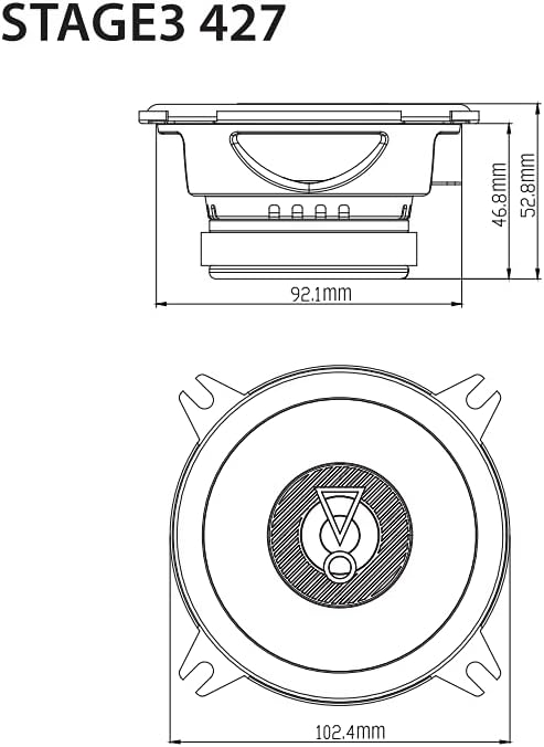 JBL STAGE3 427 - 4" 2-Way Coaxial Speaker 300W Total Power