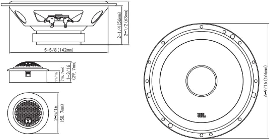 JBL STAGE2 604C - 6.5"2-Way Component Speakers 540W Total Power