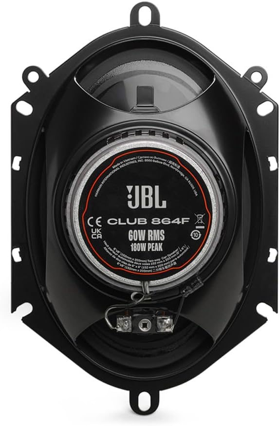 JBL CLUB 864F - 6x9 Inch 2 Way Coaxial Car Speakers 360W Total Power