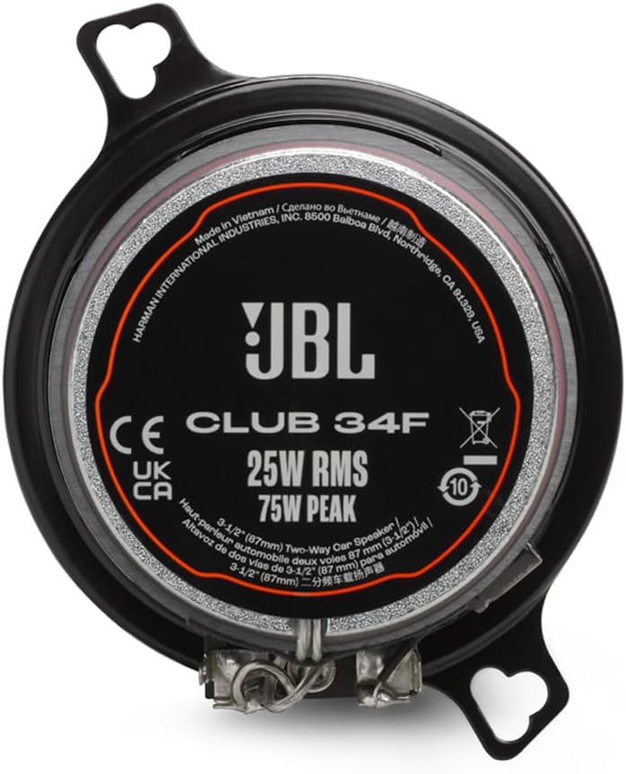 JBL Club 34F - 3.5 Inch 2 Way Coaxial Car Speaker 150W Total Power