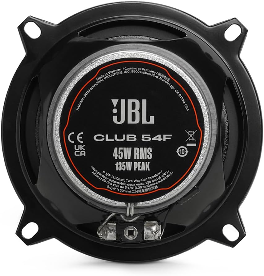 JBL CLUB 54F - 5.25 Inch 2 Way Coaxial Car Speakers 270W Total Power
