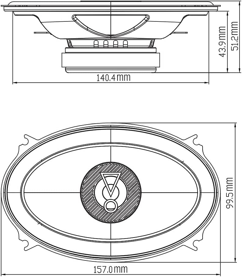 JBL STAGE3 6427 - 4" x 6" 2-Way Coaxial Speakers 350W Total Power