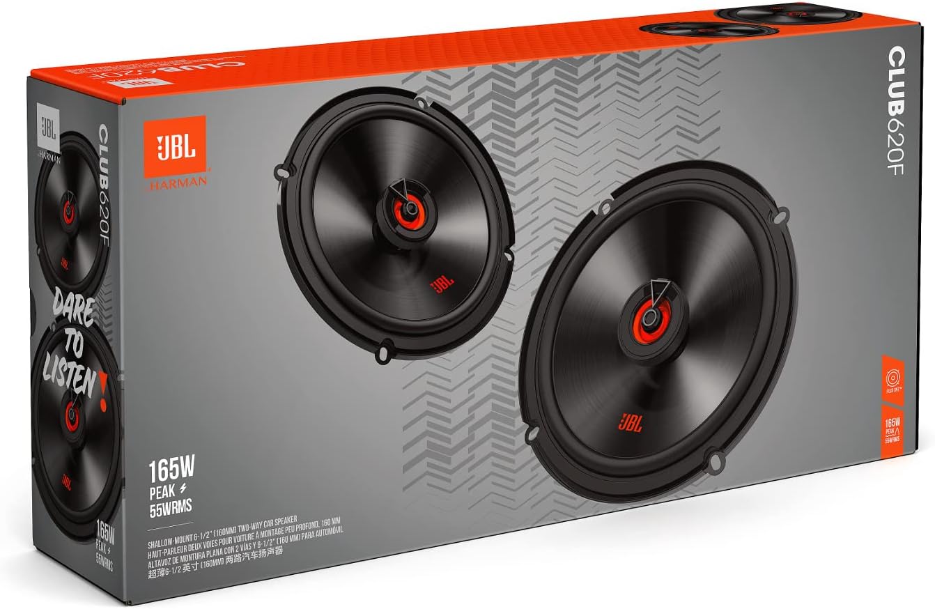 JBL Club 620F - 6.5 Inch 2-Way Car Door Speakers Without Grill