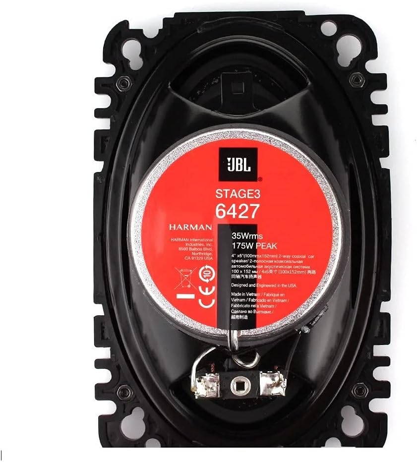 JBL STAGE3 6427 - 4" x 6" 2-Way Coaxial Speakers 350W Total Power