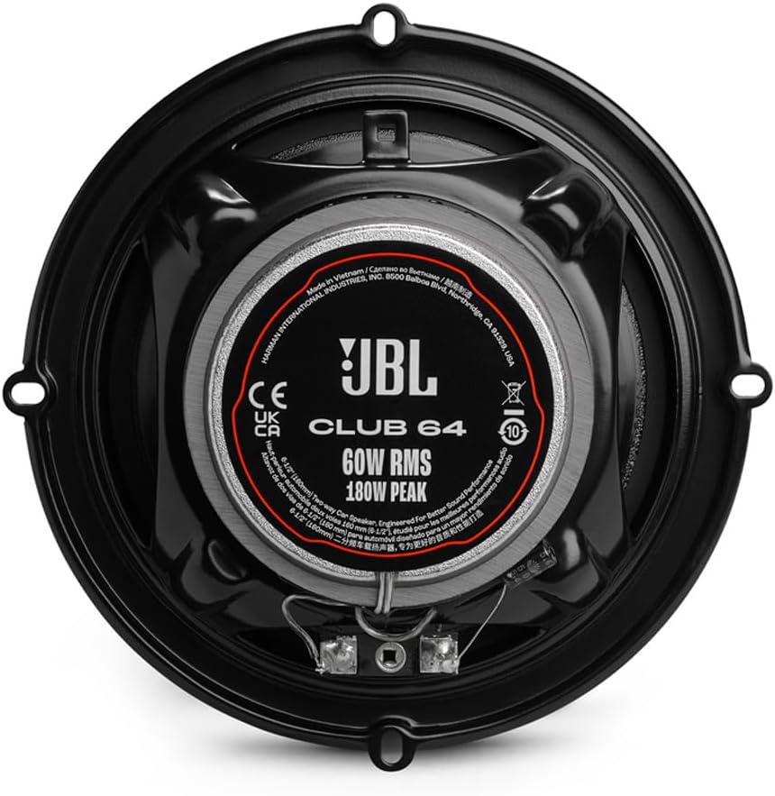 JBL CLUB 64 - 6.5 inch 2 Way Coaxial Car Speakers 360W Total Power