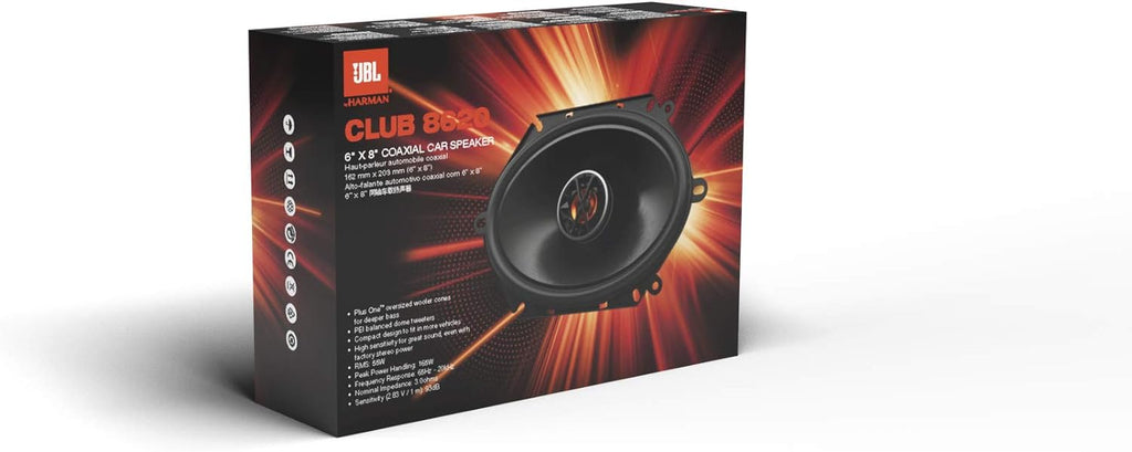JBL CLUB 8620 - 6"x8" / 5"x7" 2 Way Coaxial Car Speaker 180W