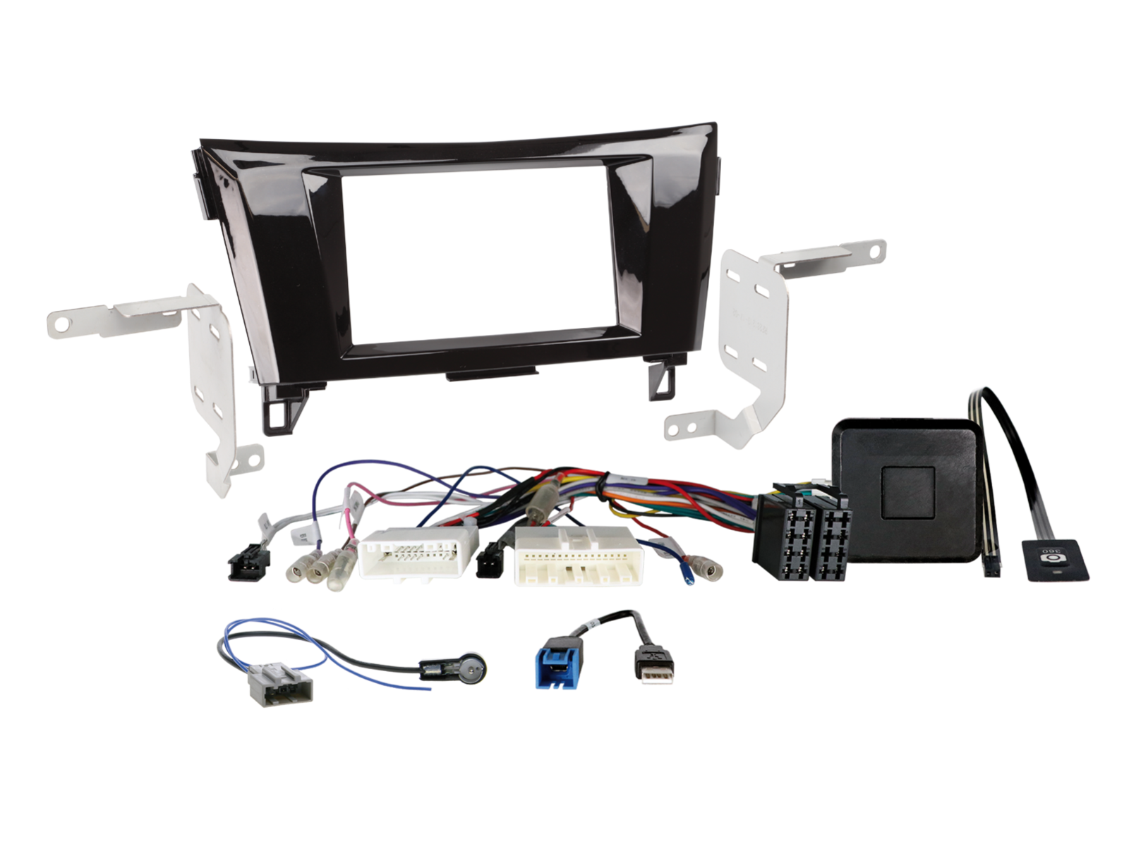 ACV AKNS18 - Nissan Qashqai 2015-2017 Complete Double Din Stereo Fitting Kit 360° Camera