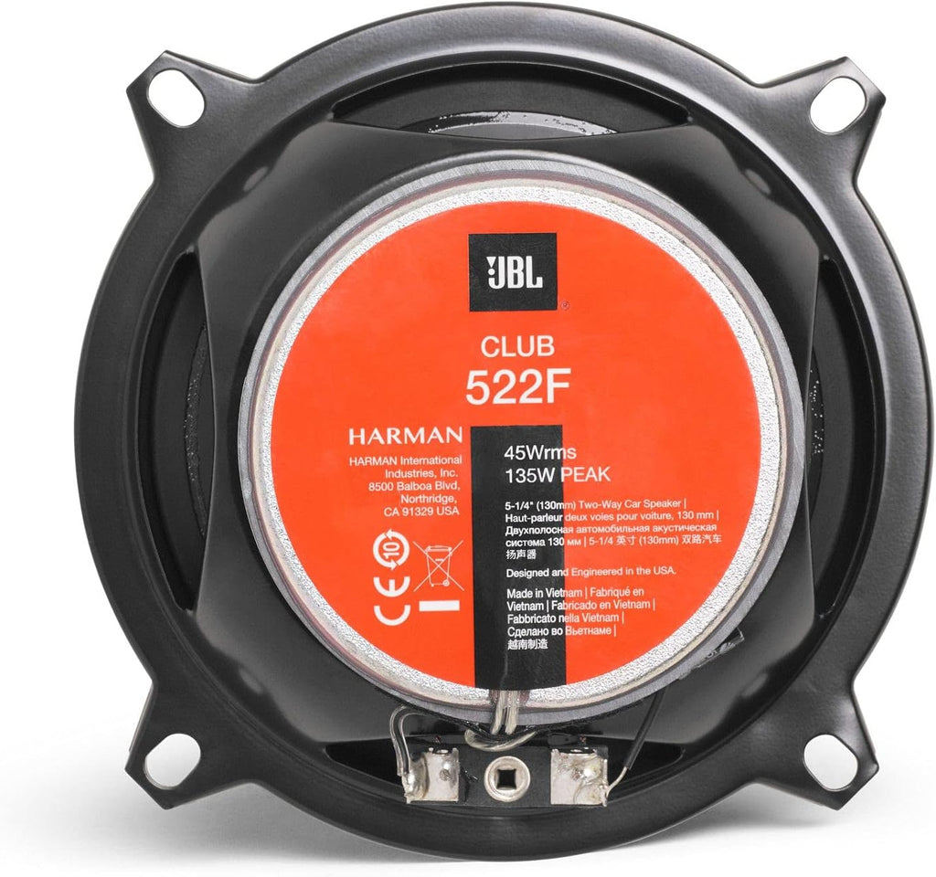 JBL Club 522F - Club Series 5.25" 2-Way Car Coaxial Speakers