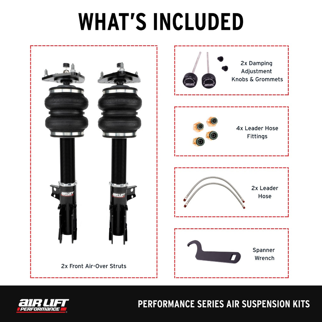 Air Lift 78521 - Performance Front Air Suspension Kit for Ford Mustang S550 S650
