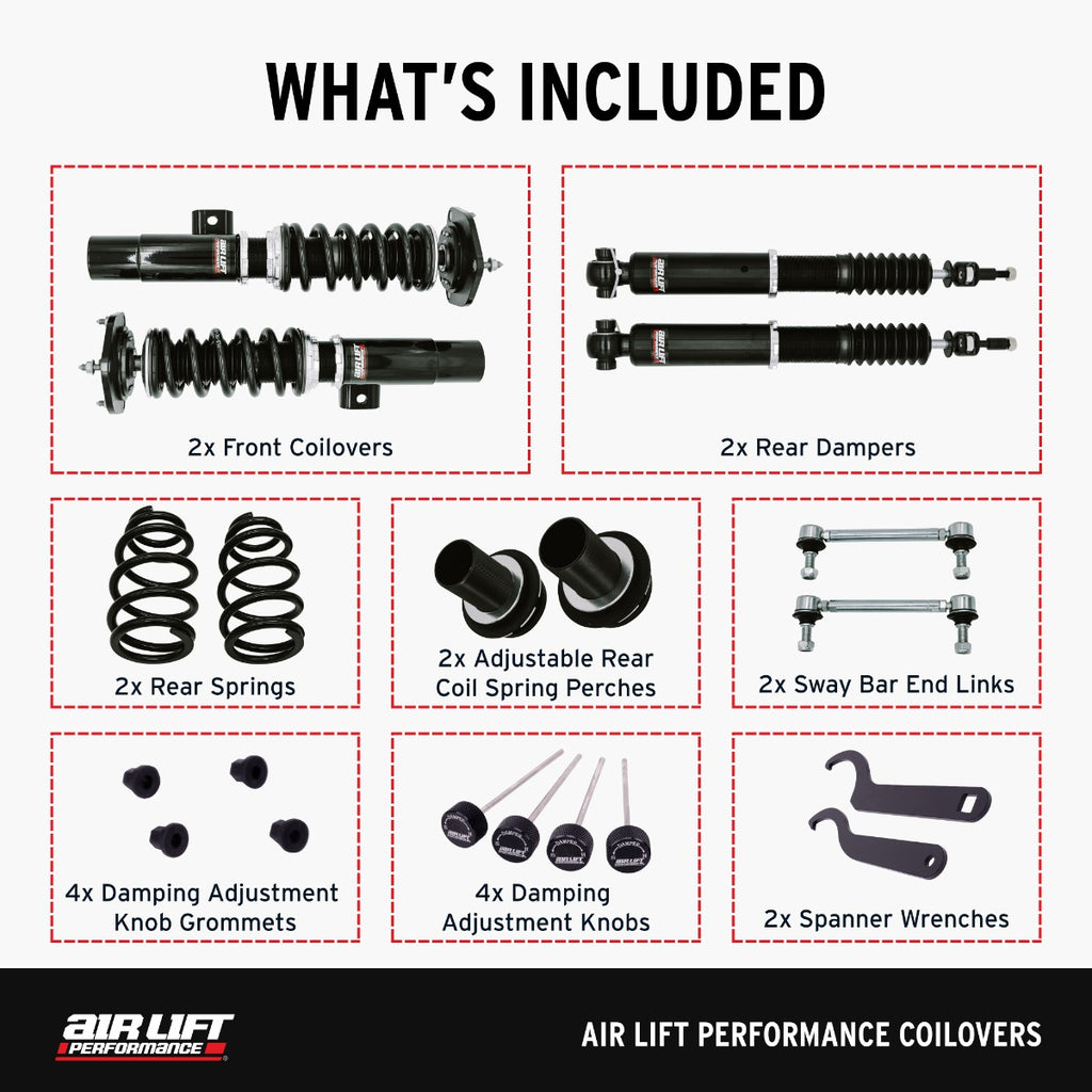 VW Golf GTI Air Lift Performance Coilover Kit 15-24