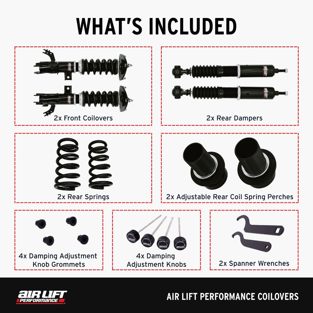 Lexus ES300H/ES350 19-25 Air Lift Performance Coilover Kit