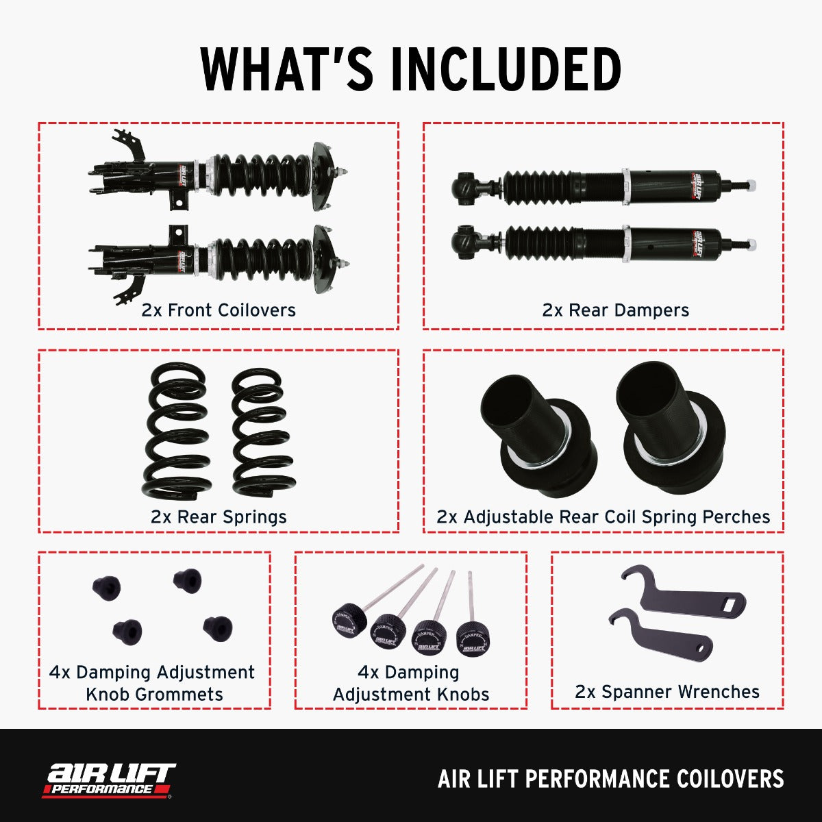 Toyota Avalon 19-22 Air Lift Performance Coilover Kit