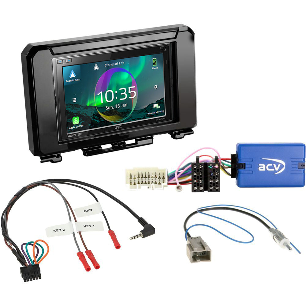 JVC KW-M875DBW - 6.8” Wireless CarPlay Android Stereo Upgrade for Suzuki Jimny 2018-2024