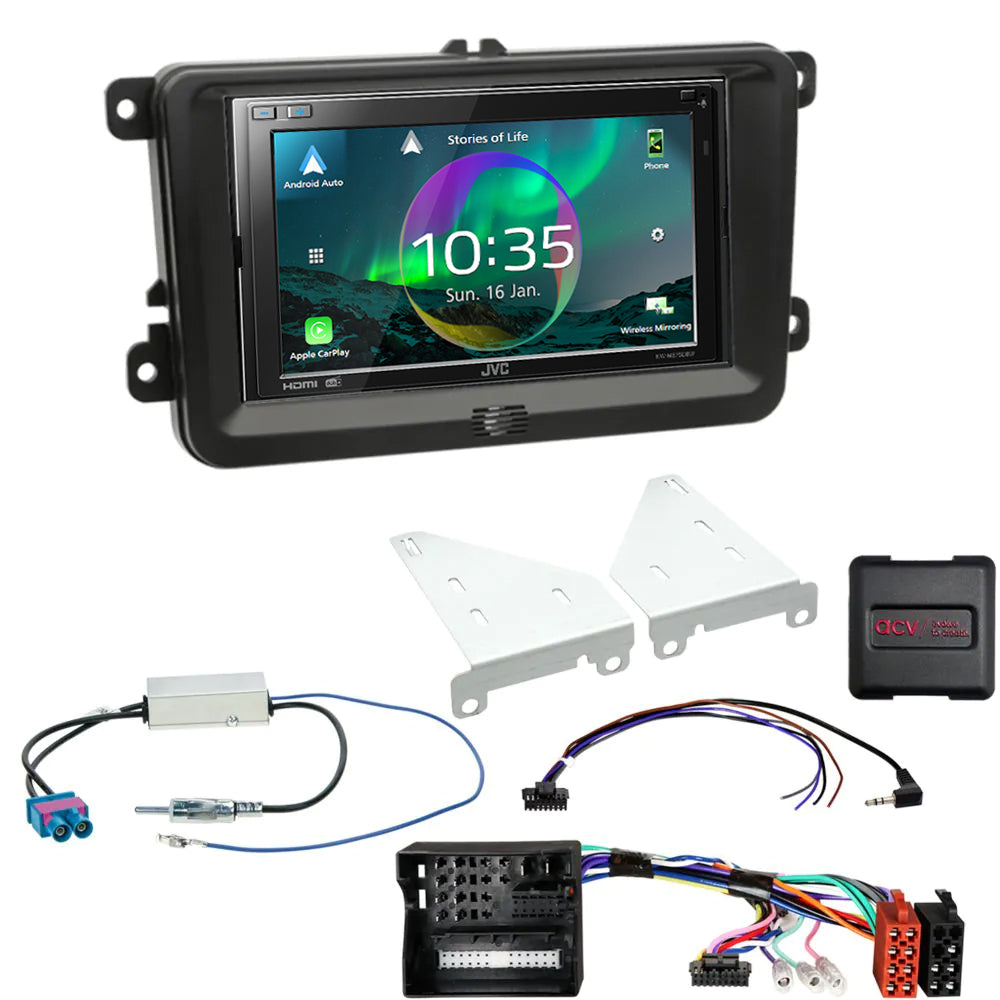 JVC KW-M875DBW - 6.8” Wireless CarPlay Android Stereo Upgrade for VW Transporter T6 (7HC) 2015-2019