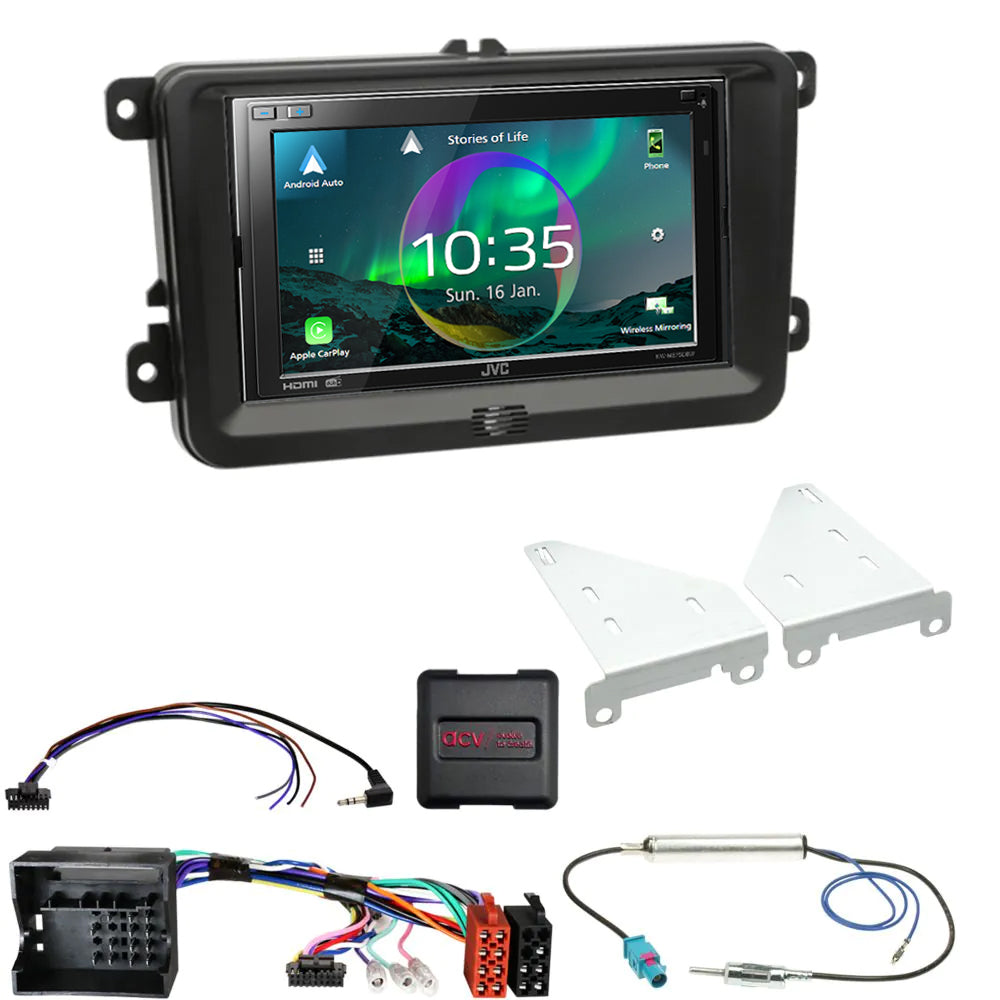 JVC KW-M875DBW - 6.8” Wireless CarPlay Android Stereo Upgrade for VW Golf V (1K,1KM) 2005-2009