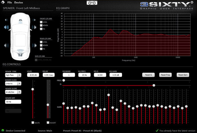 Rockford Fosgate 3Sixty.3 - Ultimate Signal Processor 8 Channels High Level Input