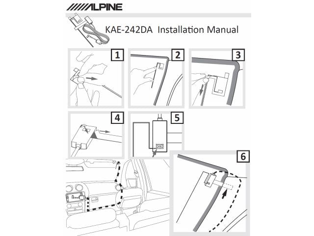 Alpine KAE-242DA - Active DAB/DAB+/DMB Screen Antenna
