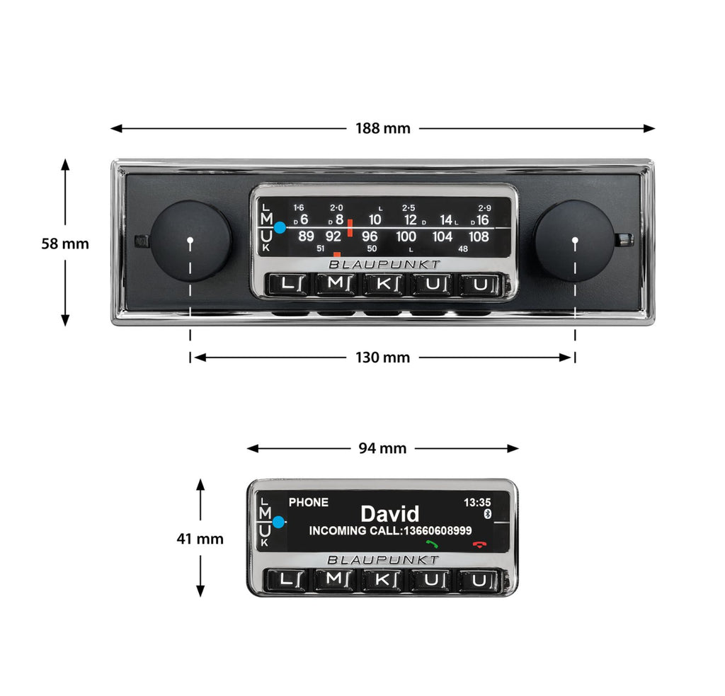 Blaupunkt Frankfurt Stereo Retro Car Radio Bluetooth DAB USB Stereo